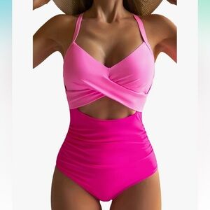Eomenie Women's One Piece  Tummy Control Cutout High Waisted Bathing Suit